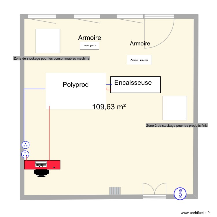 Sale 17 pharma. Plan de 1 pièce et 110 m2