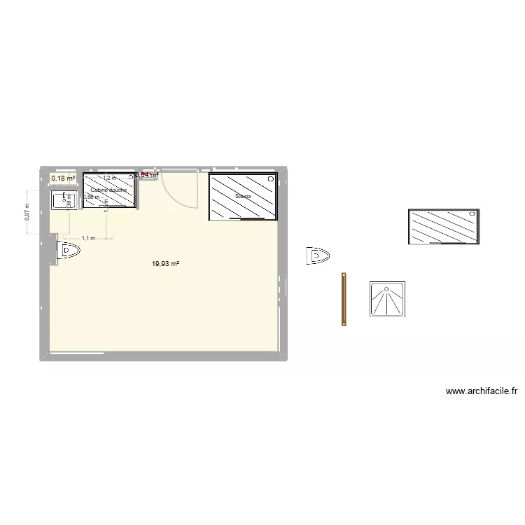 SDB ETAGE. Plan de SDB ETAGE. Plan de