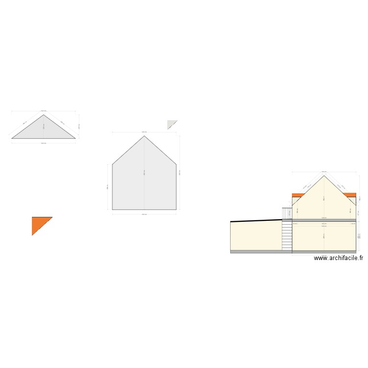 plan existant coupe sud. Plan de 0 pièce et 0 m2