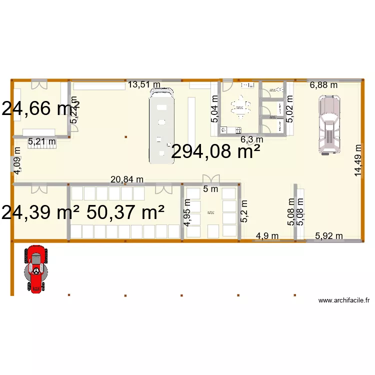 Penard hangar. Plan de 16 et 1348 m² Penard hangar. Plan de 16 et 1348 m²