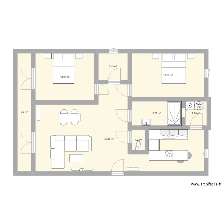 Projet après travaux GT19/01/2025. Plan de 0 pièce et 0 m2