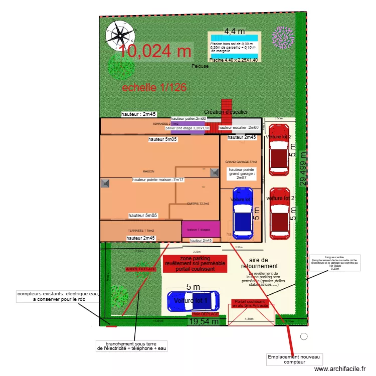 plan de masse apres travaux  Enedis. Plan de 