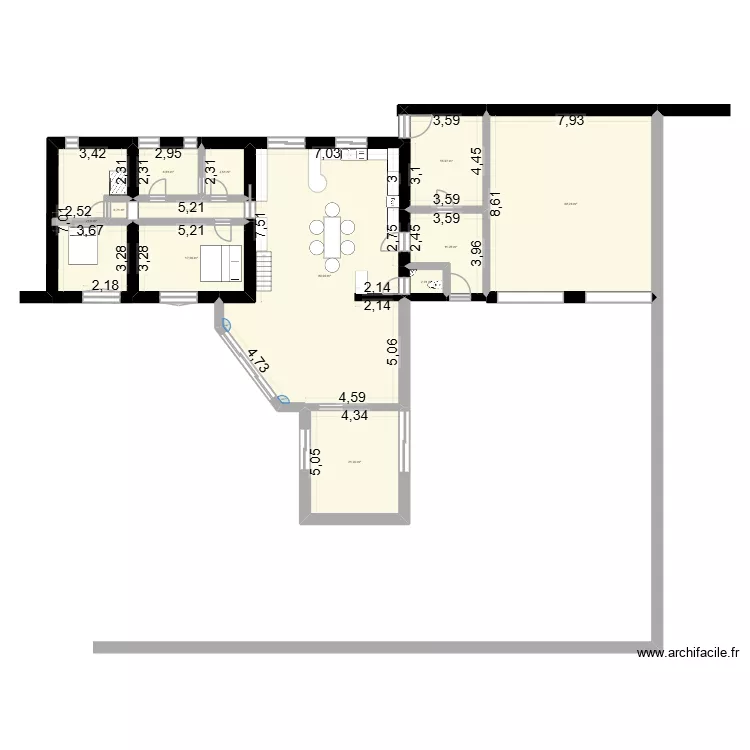 maison 32 projet grand. Plan de 12 pièces et 264 m²