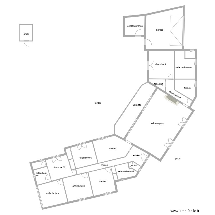 schuck am. Plan de 15 pièces et 243 m2