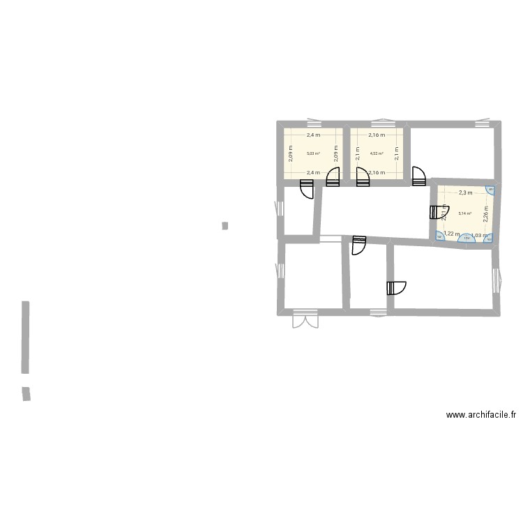 Okay. Plan de 3 pièces et 15 m2