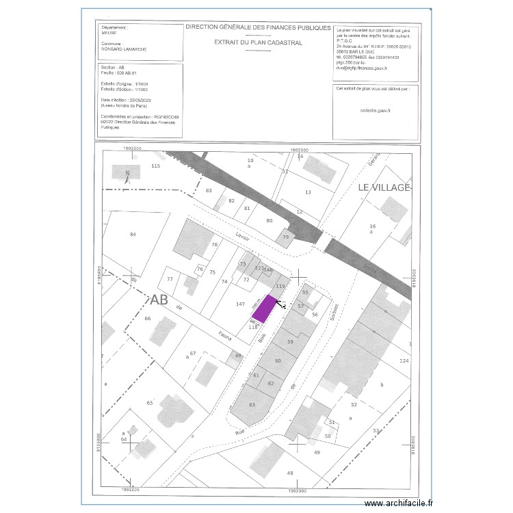 Plan de masse. Plan de 0 pièce et 0 m2