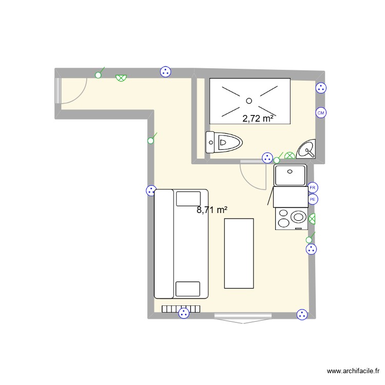 STUDETTE FATEN. Plan de 0 pièce et 0 m2