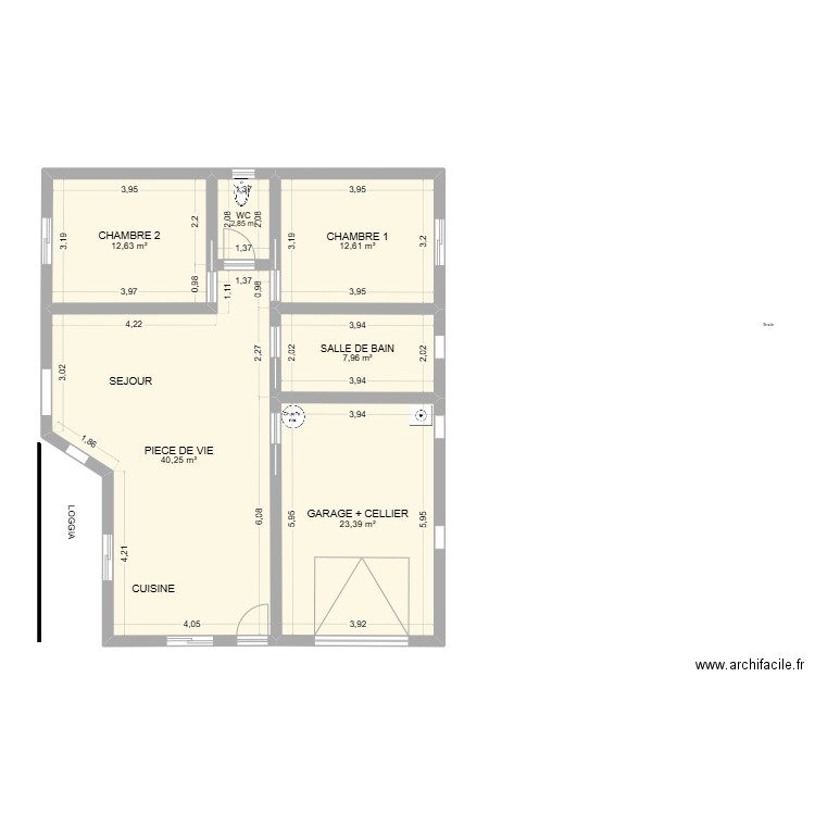 plan 11. Plan de 6 pièces et 100 m2