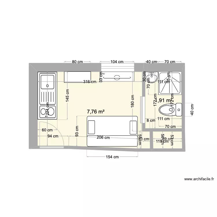 CAGE A POULES. Plan de 