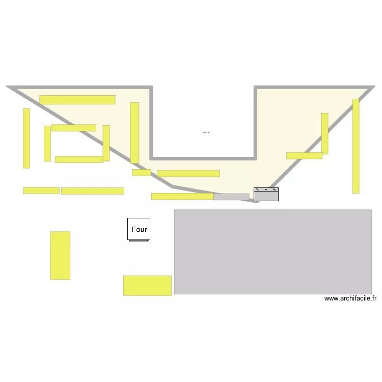 march&eacute; sa&acirc;les. Plan de 1  et 148 m²