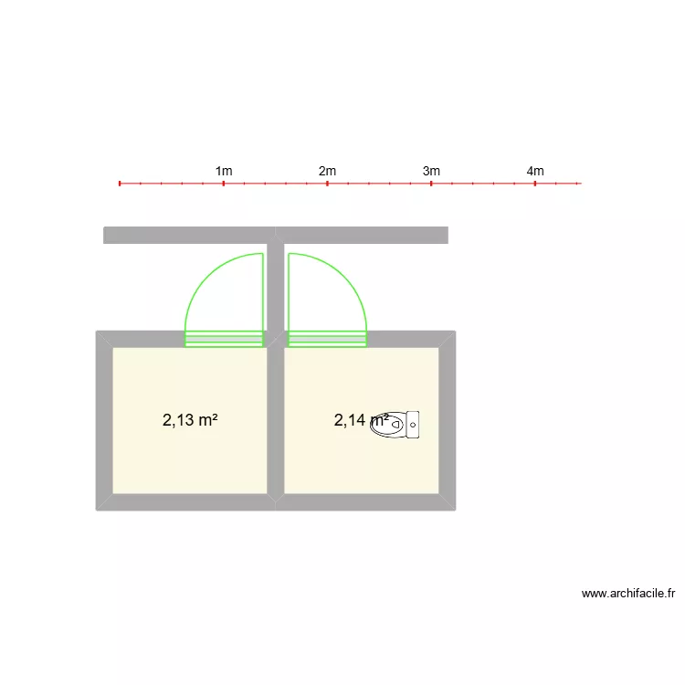 Mon plan toilette. Plan de 2 et 4 m² Mon plan toilette. Plan de 2 et 4 m²