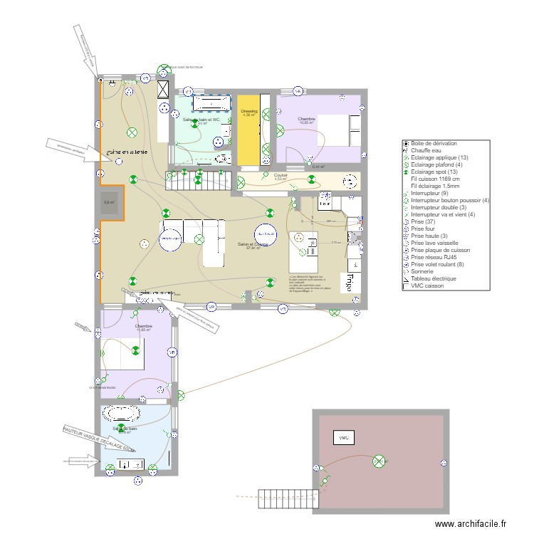 art'yss cenon V2.1 pieuvre. Plan de 10 pièces et 139 m2