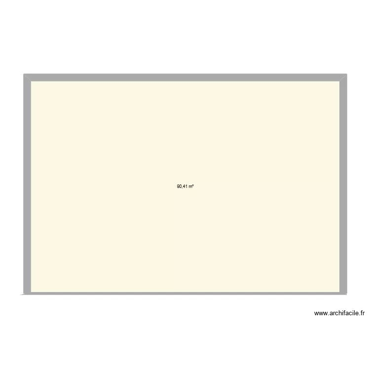 Rez de chaus&eacute;e. Plan de 1  et 90 m²