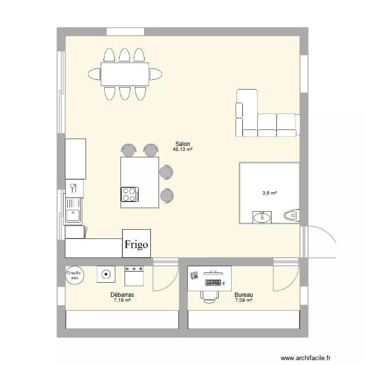 Maison RDC. Plan de 4 et 70 m² Maison RDC. Plan de 4 et 70 m²