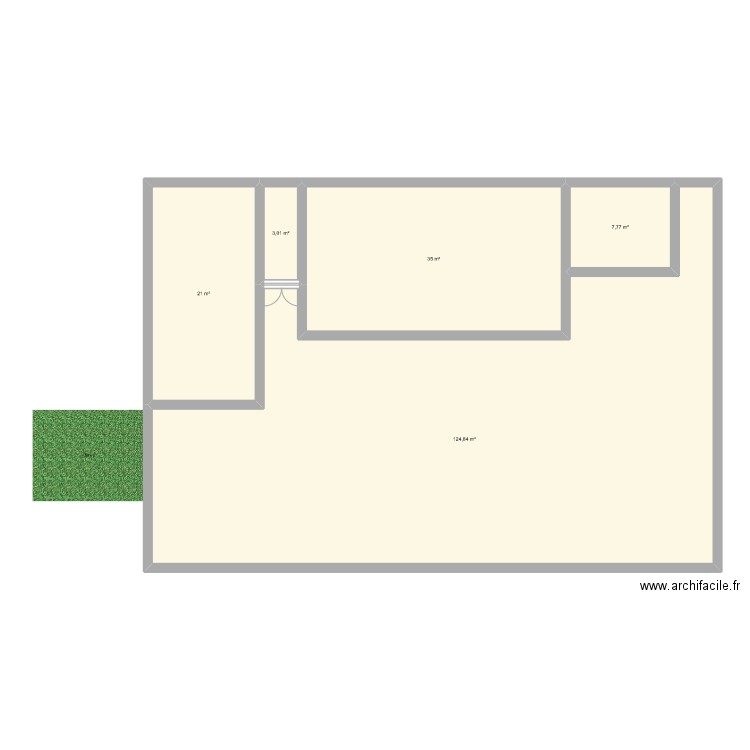 salle de spectcle. Plan de 5 pièces et 192 m2