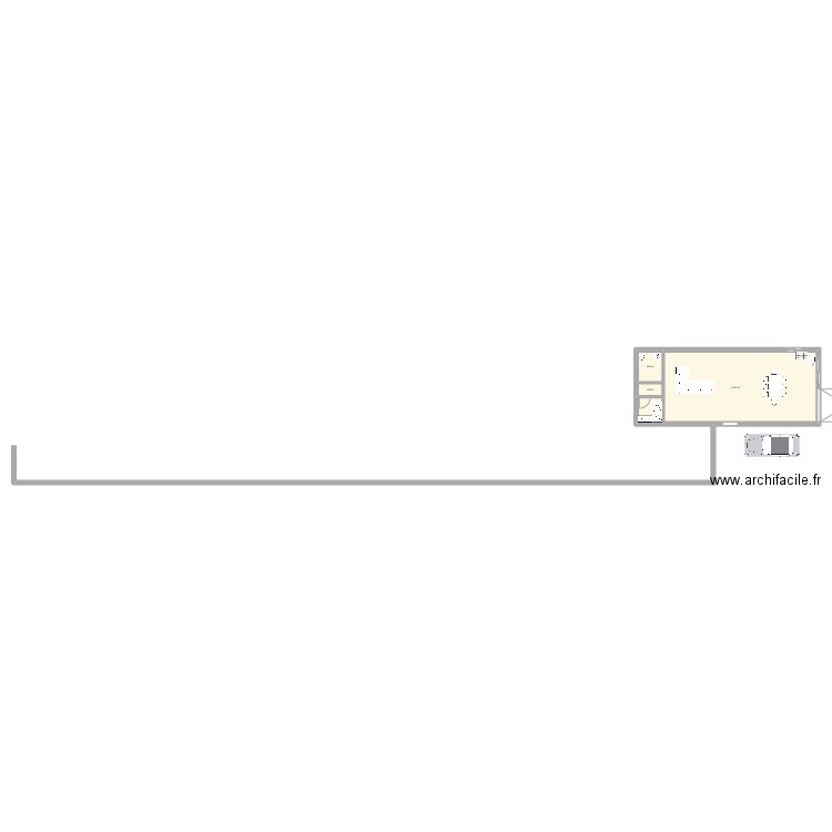 sous  sol. Plan de 3 pièces et 67 m2