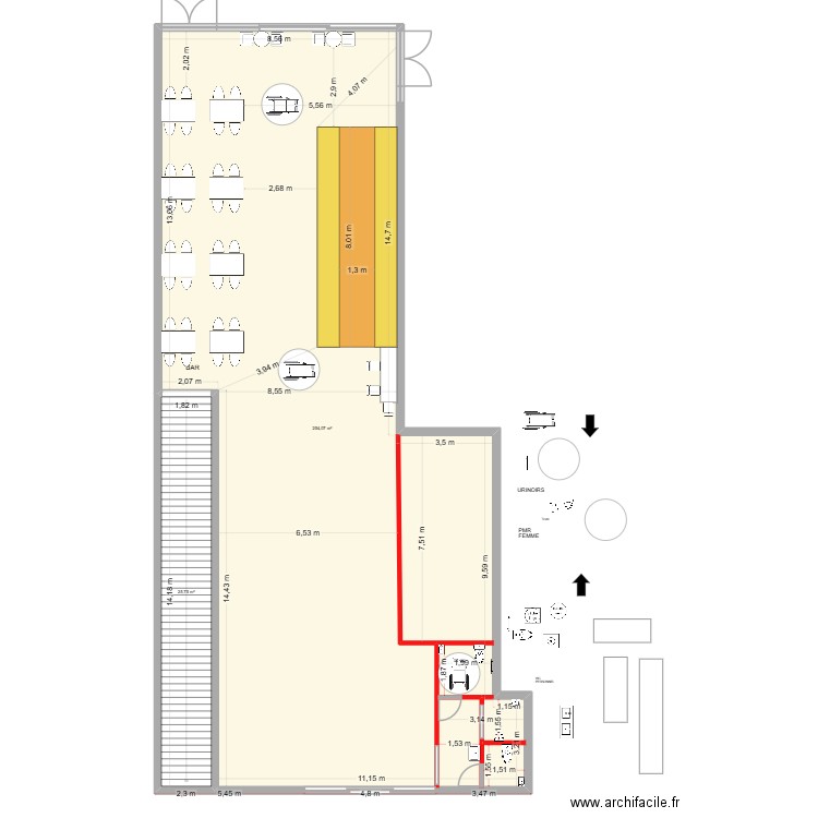 BENETI 3.6. Plan de 2 pièces et 280 m2