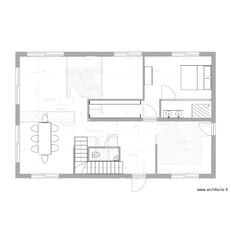 BEG-MEIL-2. Plan de 4 pièces et 94 m2