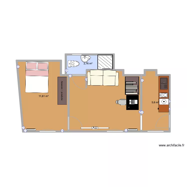 Isma3. Plan de 4  et 35 m²