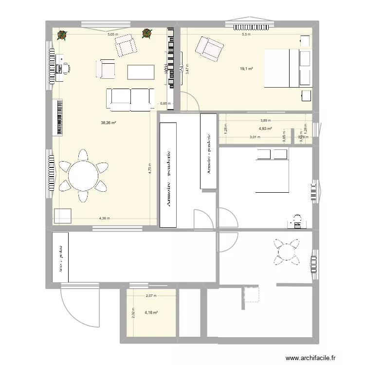 Fleur des Lices 1. Plan de 4 pièces et 66 m²