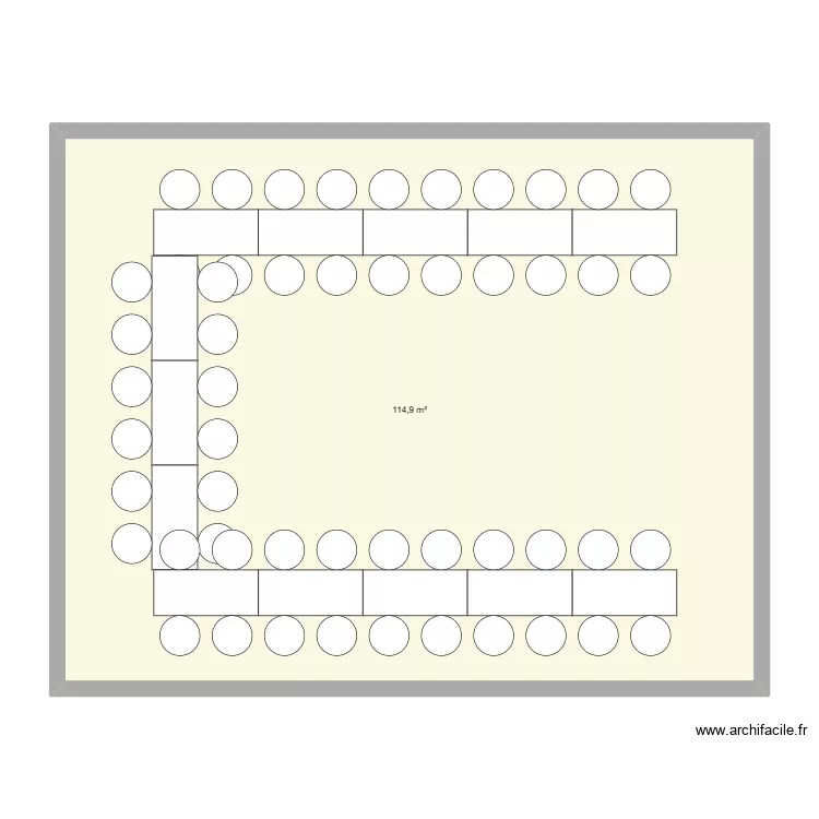 Table coll&eacute;es. Plan de 