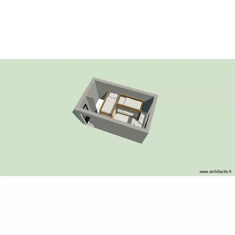 Chambre enfant. Plan de 1 et 13 m² Chambre enfant. Plan de 1 et 13 m²