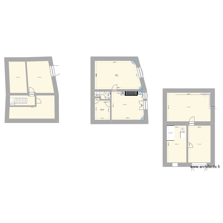 Toulouse le chateau RICHARD A. Plan de 9 pièces et 197 m2
