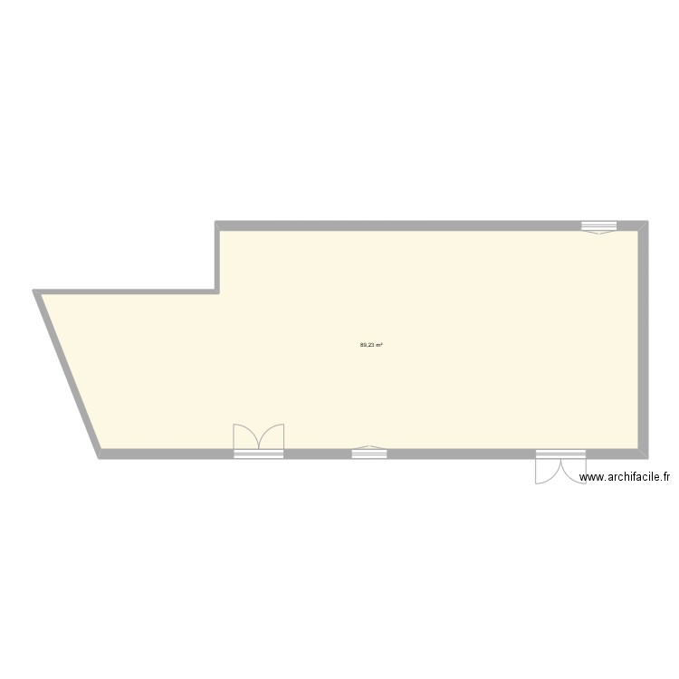VensacLoc travauxV2. Plan de 1 pièce et 89 m2