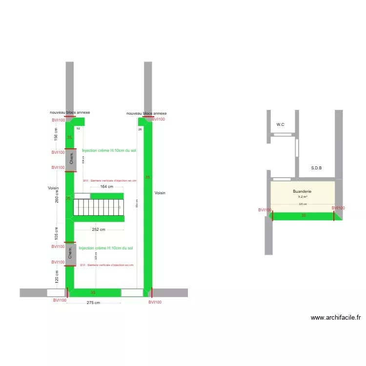 CARLIN. Plan de 1 Pièce et 5 m² CARLIN. Plan de 1 Pièce et 5 m²