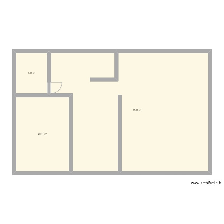 devoir. Plan de 3 pièces et 112 m2