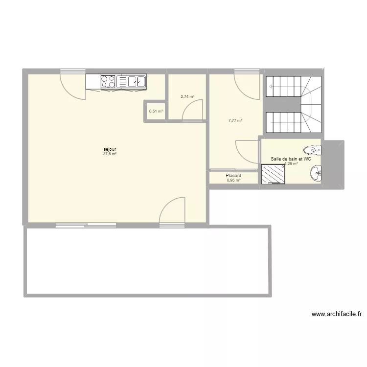plan Charles. Plan de 8  et 60 m²