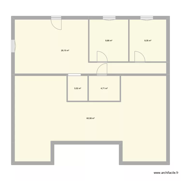 Philippe. Plan de 6  et 117 m²