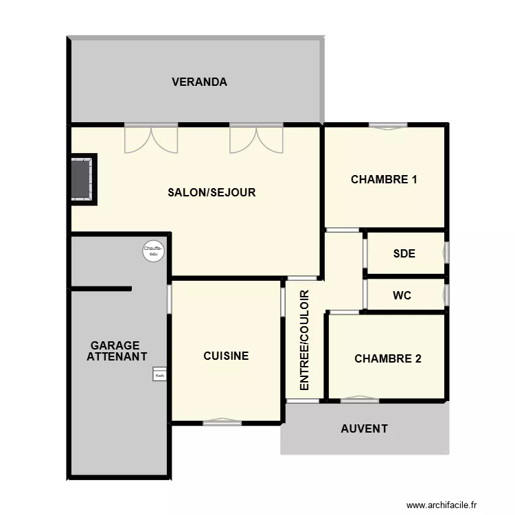 CARRERE. Plan de 8  et 96 m²