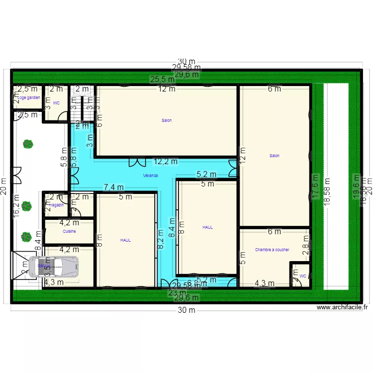 Plan 30X20 Cliente 20 52 82 14. Plan de 15  et 541 m²