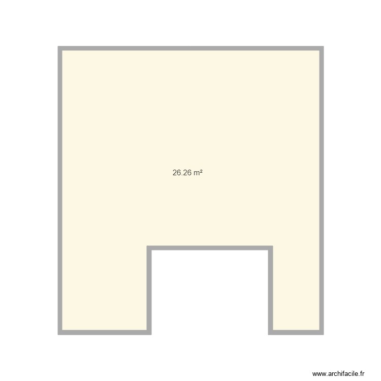 teixido. Plan de 1 pièce et 26 m2