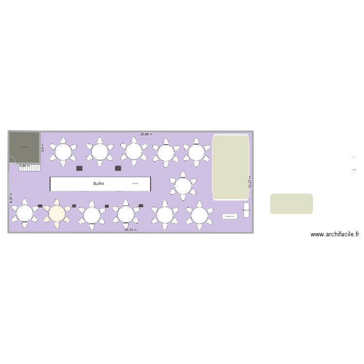 Grange 2. Plan de 2 pièces et 364 m2