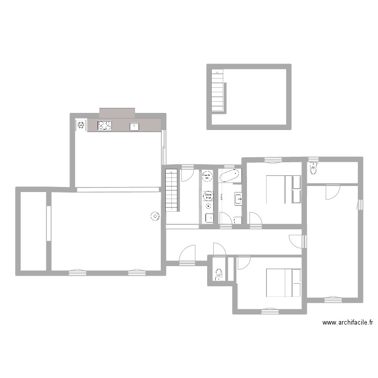 valbonne_sol. Plan de 13 pièces et 139 m2