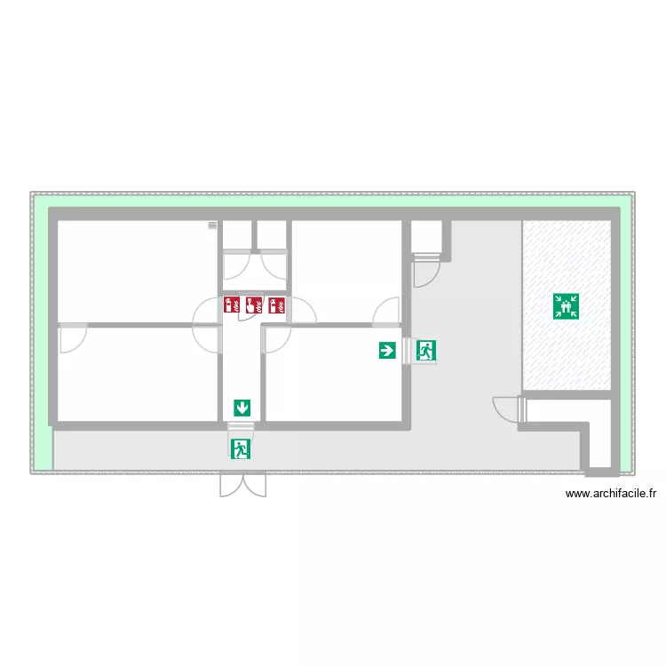 ECOLE MAT. Plan de 14  et 140 m²