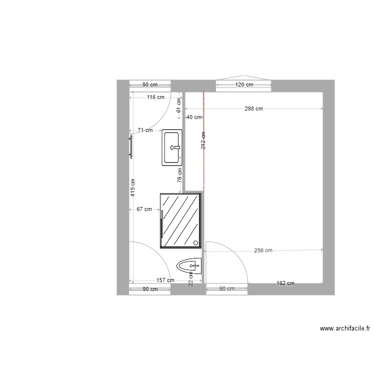 nouvelle salle de bain. Plan de 0 pièce et 0 m2