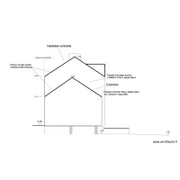 plan de fa&ccedil;ade ouest projet&eacute; couvreur