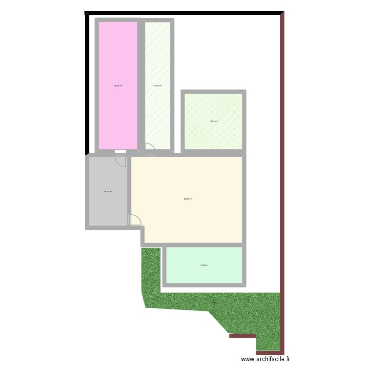 terrain malakoff. Plan de 6 pièces et 158 m2