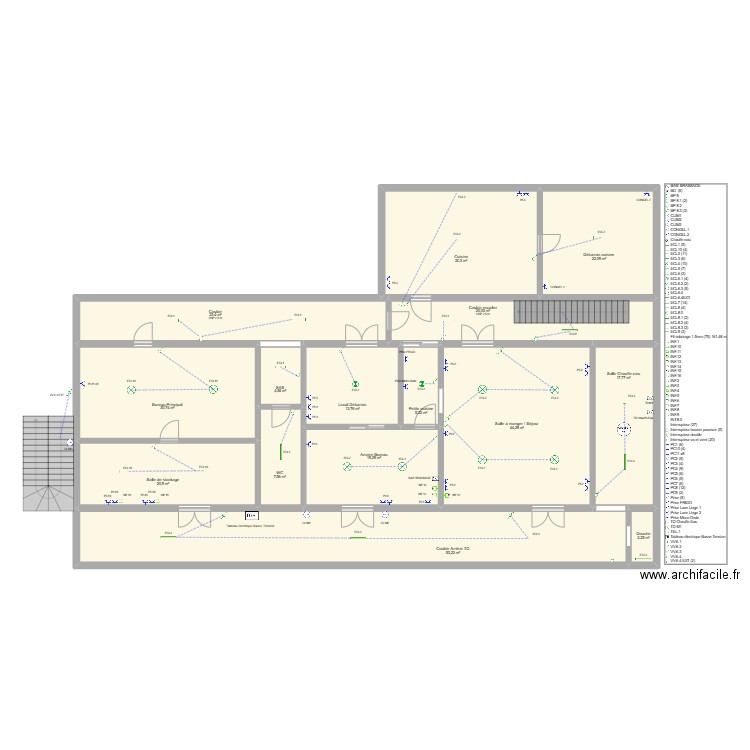 Plan 04-02-25_Bâtiment Sœur Cluny. Plan de 48 pièces et 1136 m2