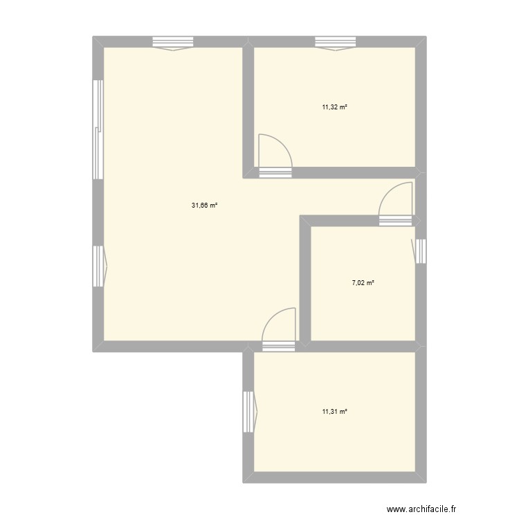 audrey. Plan de 4 pièces et 61 m2