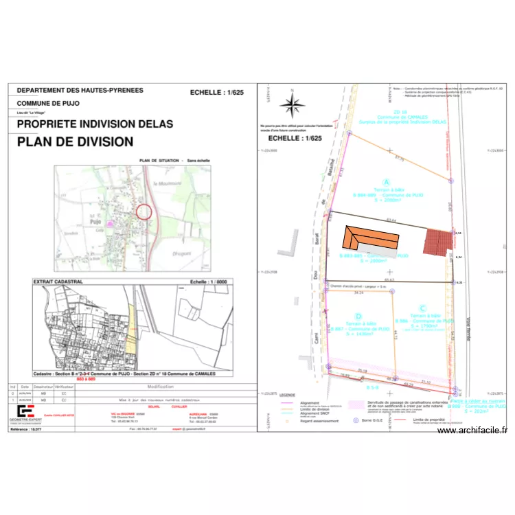 plan masse SNCF - d&eacute;croch&eacute;. Plan de 