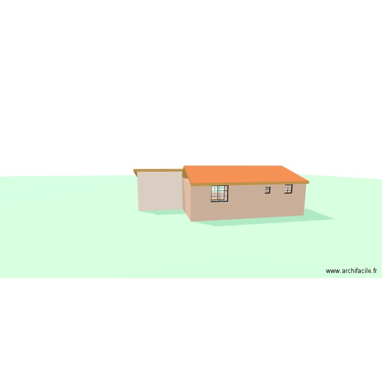 chambre 3D. Plan de 3 pièces et 106 m2