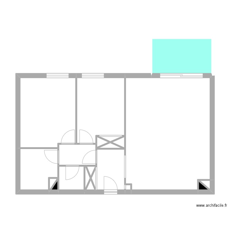 T3 AYED AL OSAIMI. Plan de 18 pièces et 68 m2