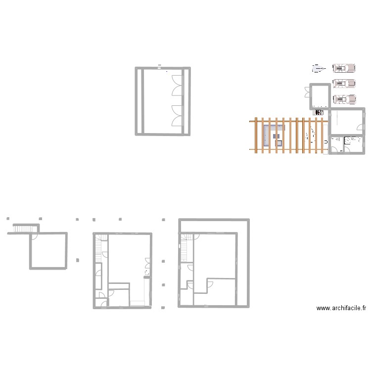 can brunet. Plan de 6 pièces et 200 m2