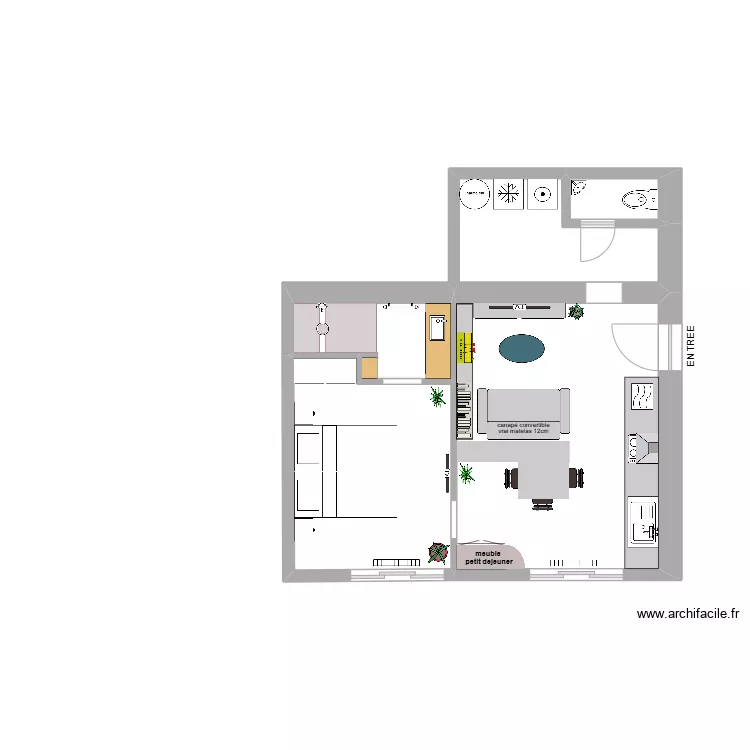 airbnb 3  mini version quasi finie. Plan de 
