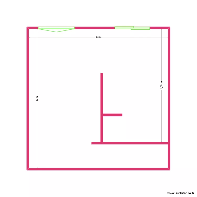 2026 09 19 cuisine ECO CUISINE. Plan de 1 Pièce et 25 m²