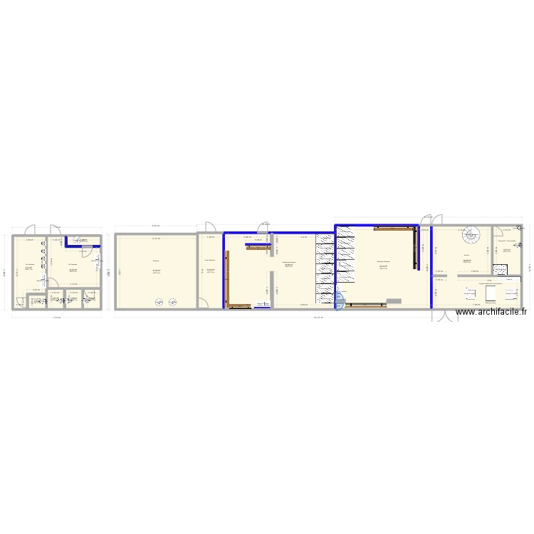 Local La Ramée Rdc. Plan de 12 pièces et 235 m2